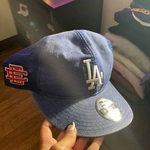 Blue LA SnapBack trucker hat